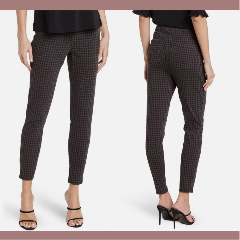 NWT $98 Spanx‎ [ Small ] Ankle Jeanish Leggings in Houndstooth Grey Black